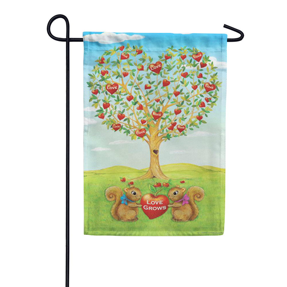 Love Grows Squirrels PremierSoft Garden Flag