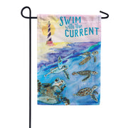 Swim With The Current PremierSoft Garden Flag