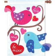 Premier Love Birds Double Appliqued House Flag