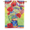 Premier Patriotic Watering Can Bouquet Illuminated House Flag