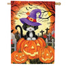 Premier Halloween Black Cat House Flag