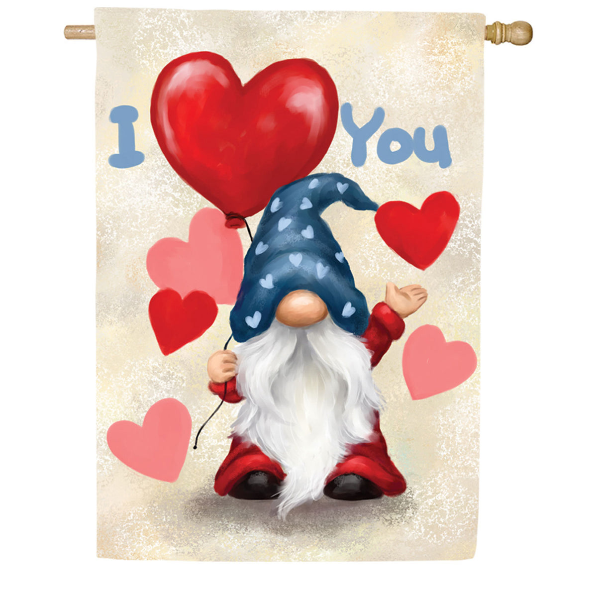 Premier Valentine Gnome House Flag