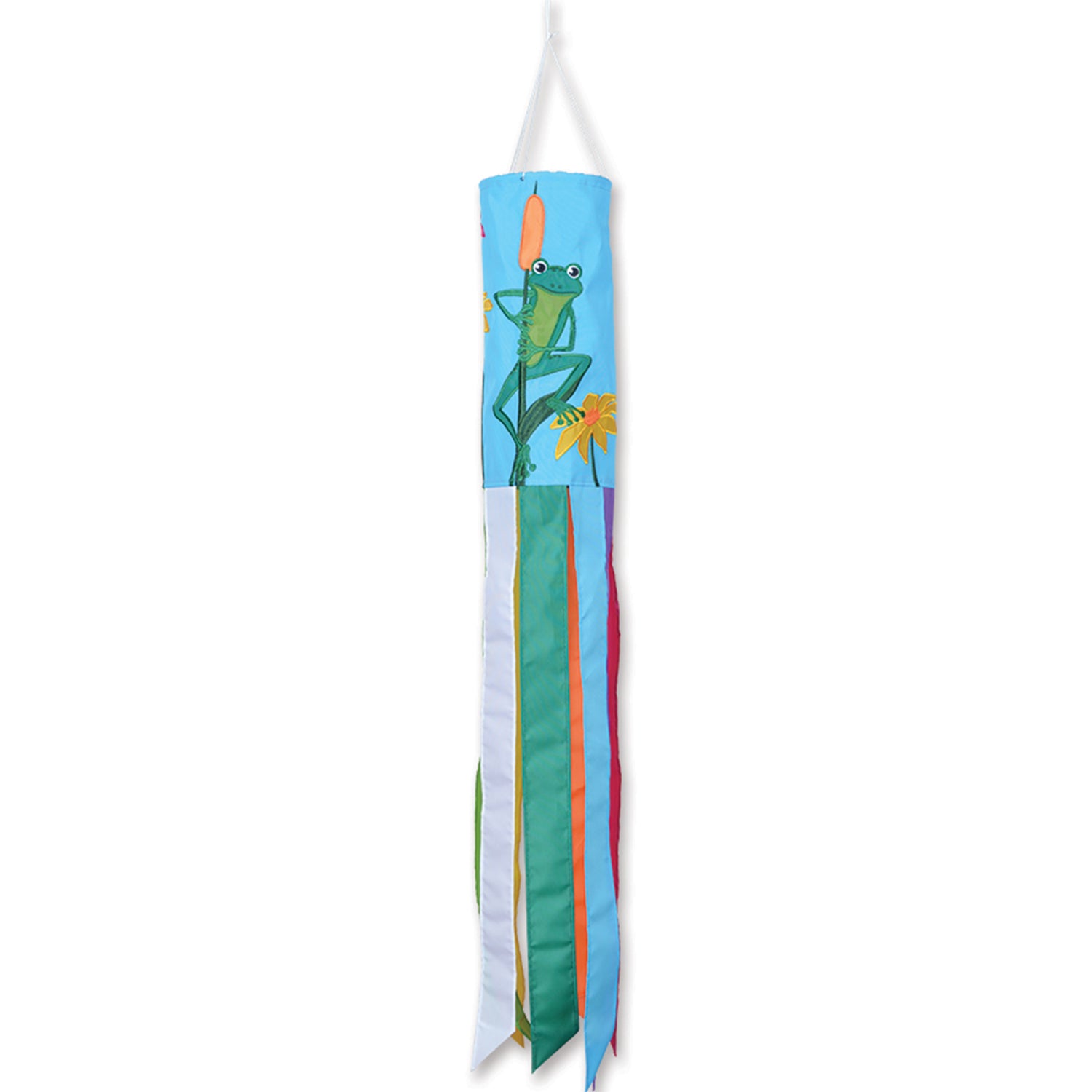 Premier Embroidered Applique Frogs Windsock (40
