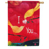 Toland Valentine Birds House Flag