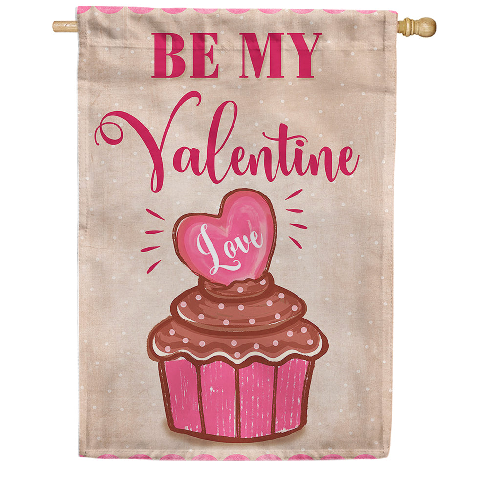 Toland Valentine Cupcake House Flag