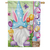 Toland Bunny Gnome Egg Hunt House Flag