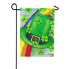 Toland Leprechaun Hat Rainbow Garden Flag