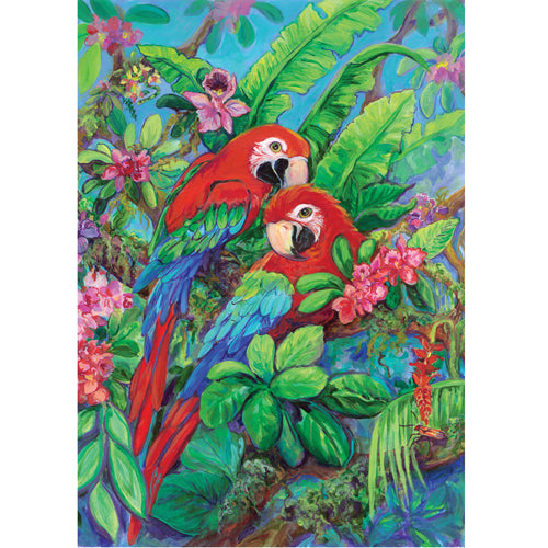 Toland Scarlet Macaws House Flag