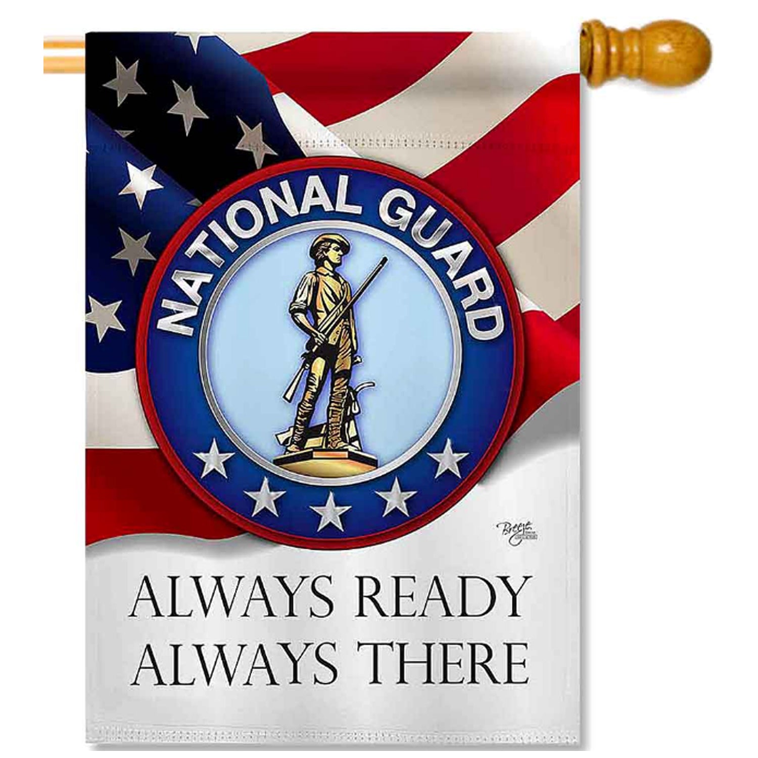 Breeze Decor National Guard House Flag