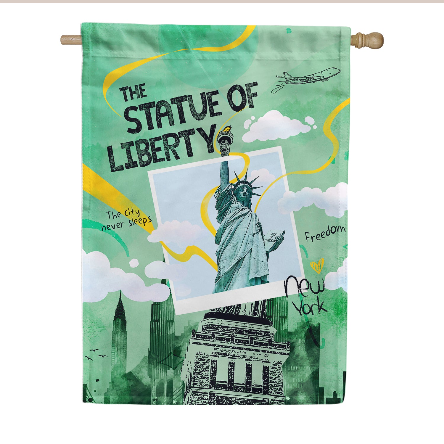 America Forever The City that Never Sleeps House Flag