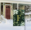 Poinsettia Joy Mono F Garden Flag