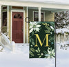 Poinsettia Joy Mono M Garden Flag