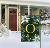 Poinsettia Joy Mono O Garden Flag