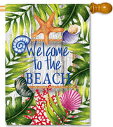 Beach Welcome House Flag