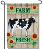 Farm Fresh Cow Garden Flag