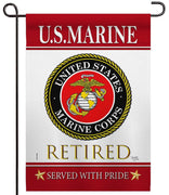 US Marine Retired Garden Flag