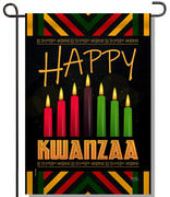 Kwanzaa Greeting Garden Flag