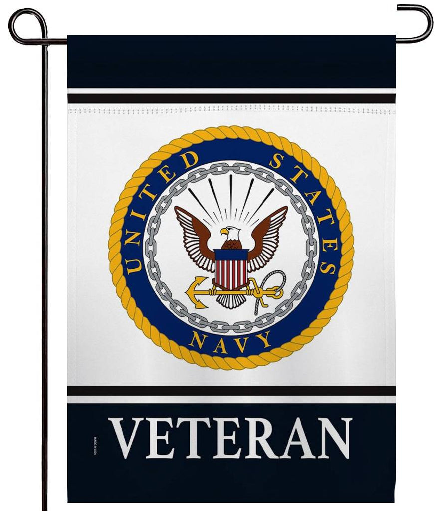 Navy Veteran Garden Flag