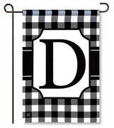 Black and White Mono "D" Garden Flag