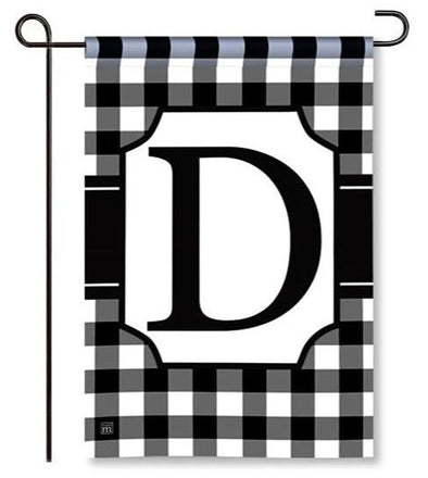 Black and White Mono "D" Garden Flag