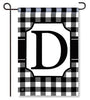 Black and White Mono "D" Garden Flag