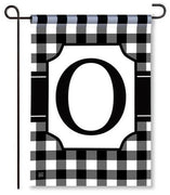 Black and White Mono "O" Garden Flag