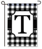Black and White Mono "T" Garden Flag
