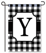 Black and White Mono "Y" Garden Flag