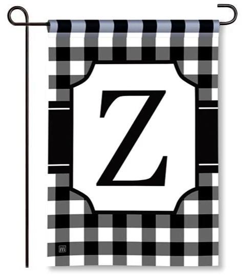 Black and White Mono "Z" Garden Flag