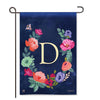 Boho Flowers Monogram  "D" Garden Flag