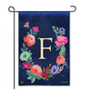 Boho Flowers Monogram  "F" Garden Flag