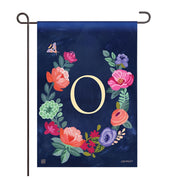 Boho Flowers Monogram  "O" Garden Flag