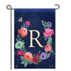 Boho Flowers Monogram  "R" Garden Flag
