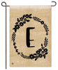 Rustic Monogram "E" Garden Flag