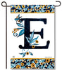 Indigo Elegance Monogram E Garden Flag