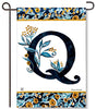 Indigo Elegance Monogram Q Garden Flag