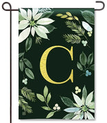 Poinsettia Joy Mono C Garden Flag