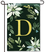 Poinsettia Joy Mono D Garden Flag