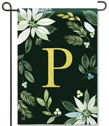 Poinsettia Joy Mono P Garden Flag
