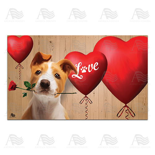 Puppy Love Heart Door Mat
