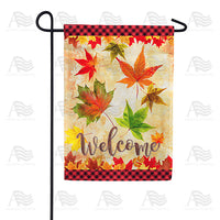 Fall Leaves Welcome Garden Flag