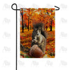 Fall Squirrel Finds Pumpkin Garden Flag