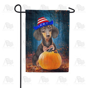 Patriotic Dachshund Garden Flag