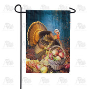 Turkey And Apple Basket Garden Flag