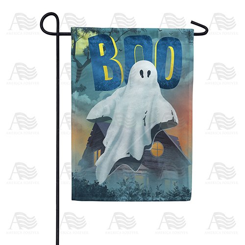 "Boo"berry Ghost Garden Flag