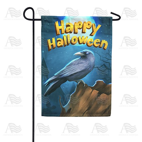 Halloween Crow Garden Flag