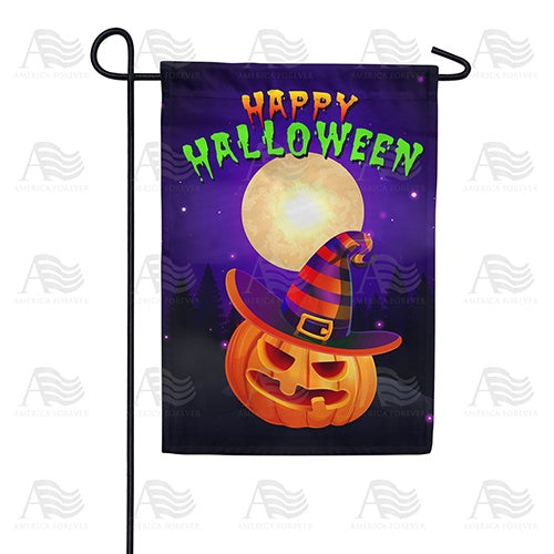 Angry Jack O'Lantern Garden Flag