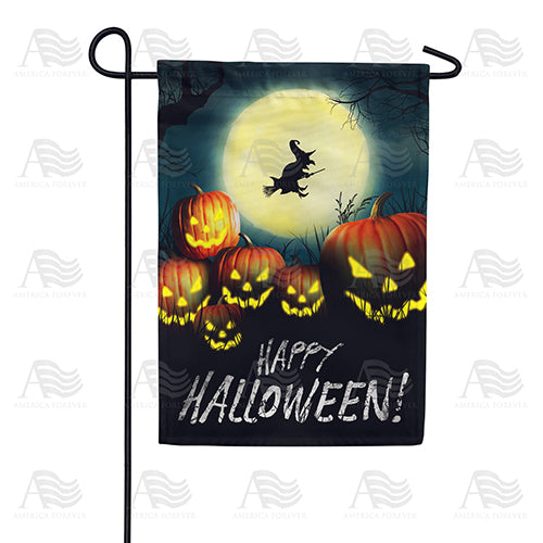 Moonlight Witch Flight Garden Flag