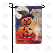Pumpkin Heads Garden Flag