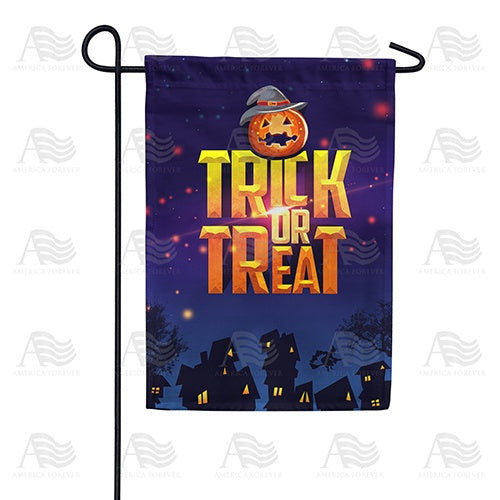 Trick Or Treat Night Garden Flag